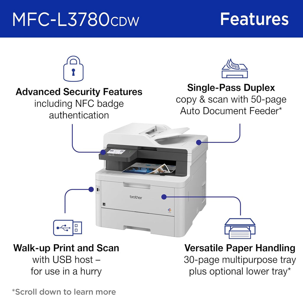 BROTHER MFC-L3780CDW Wireless Color All-In-One Printer