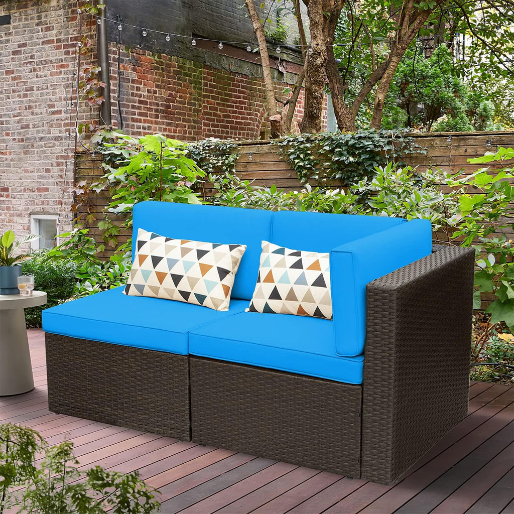 DEVOKO 5 Pieces All-Weather Patio Furniture Set with Cushions