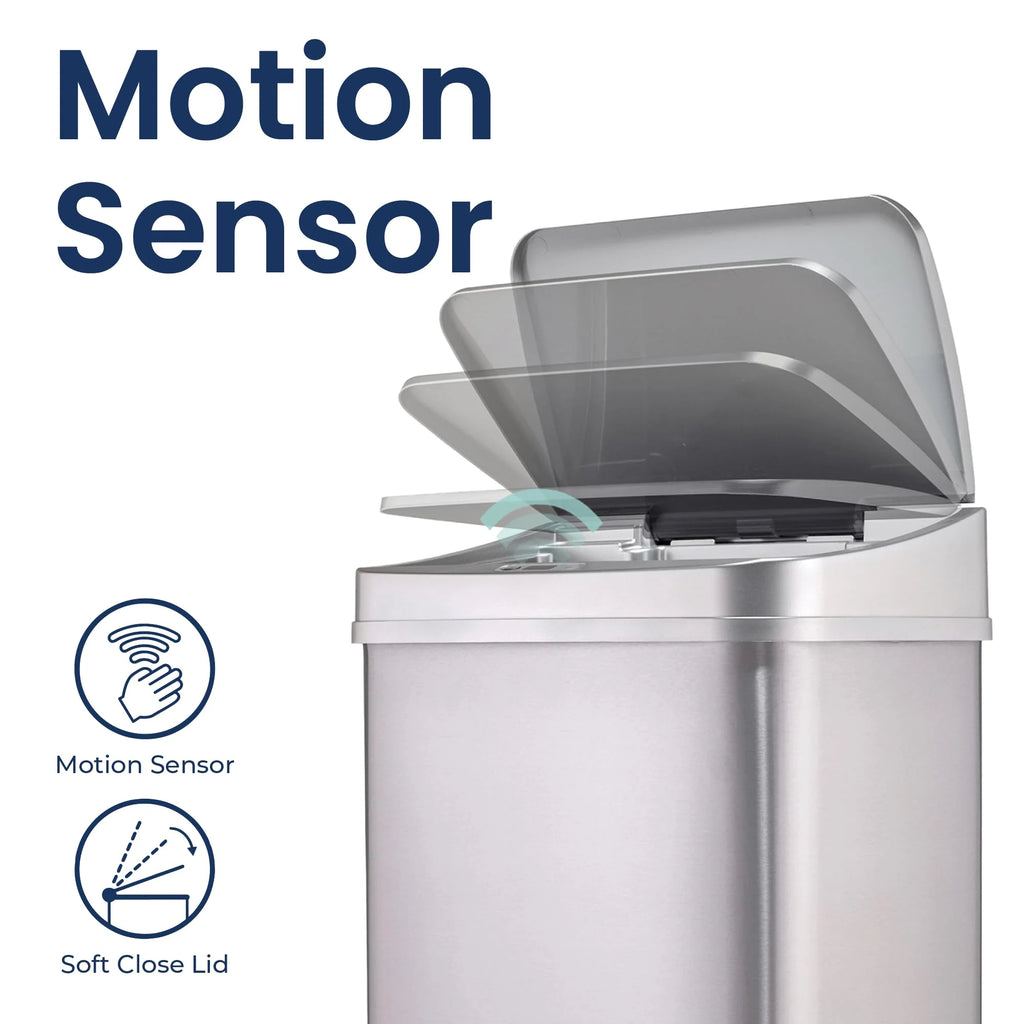 NINESTARS 13 Gallon Touchless Motion Sensor Trash Can