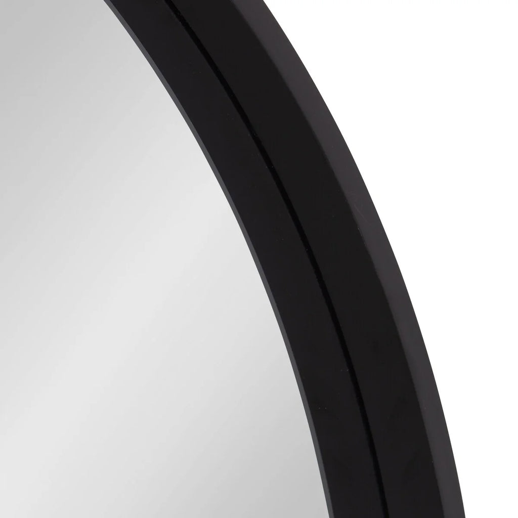 Kate and Laurel Travis Round Wood Accent Wall Mirror