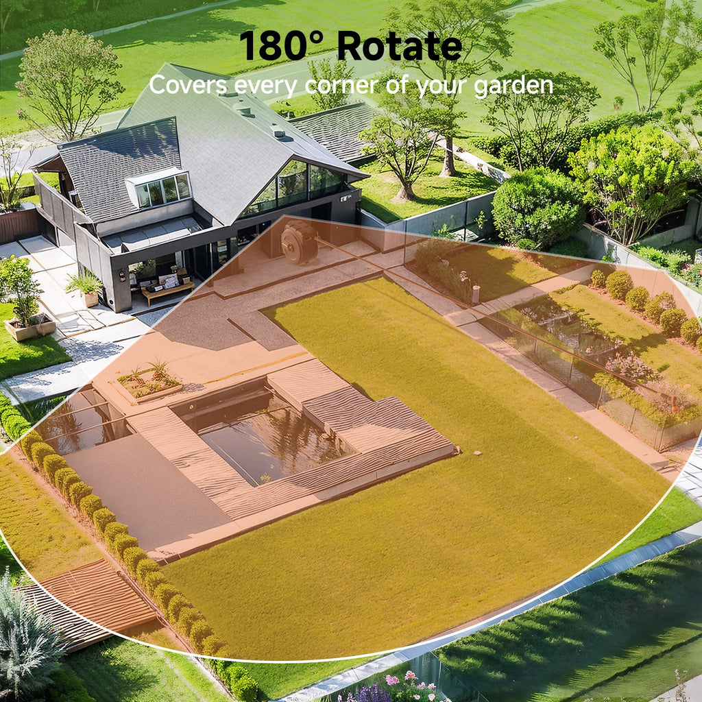 GIRAFFE TOOLS Hose Reel 1/2" 78 ft - Heavy Duty Wall Mounted Retractable