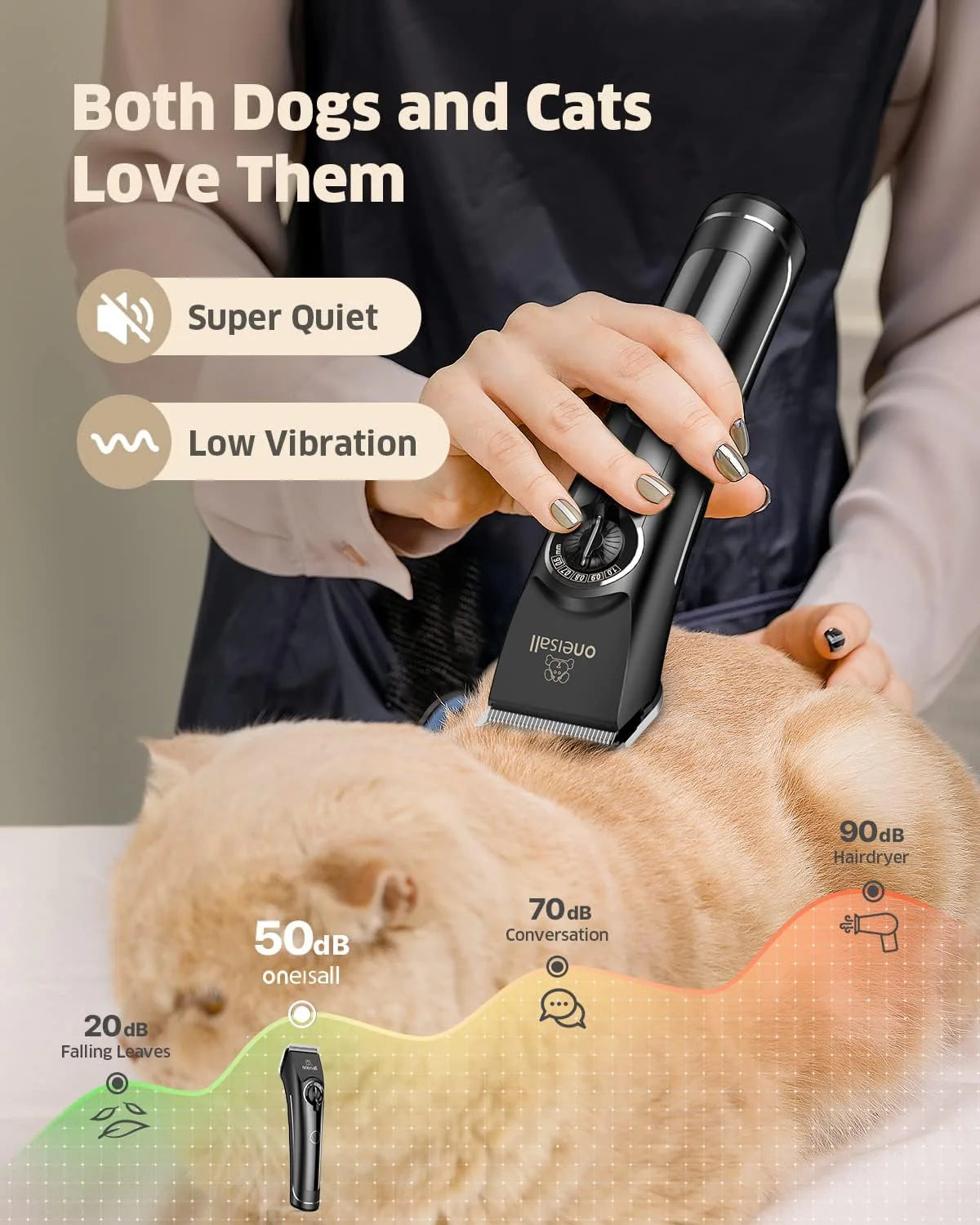 oneisall Dog Clippers for Grooming Doodles Poodles Thick Curly Hair