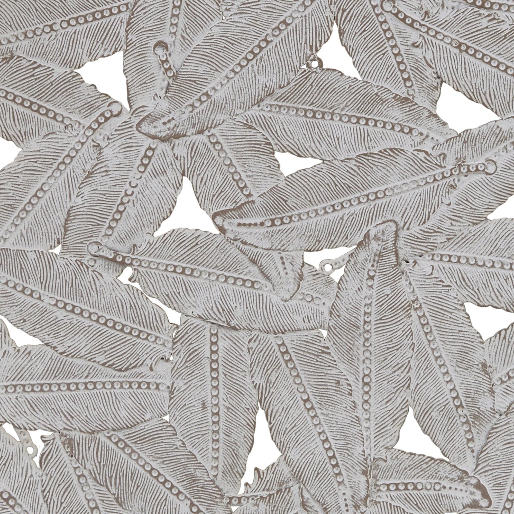 Madison Park Rosalie Textured Feather 3-piece Metal Disc Wall Decor Set