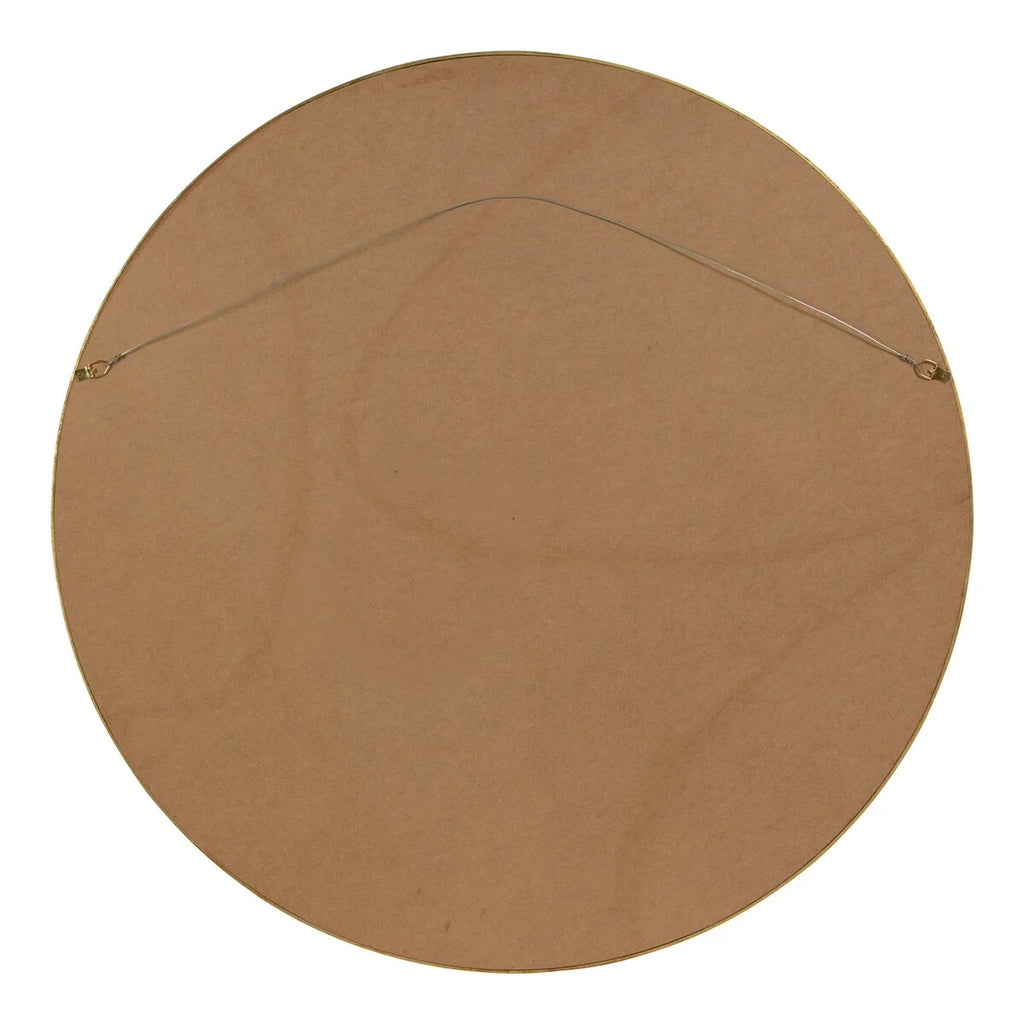 Kate and Laurel Travis Round Wood Accent Wall Mirror