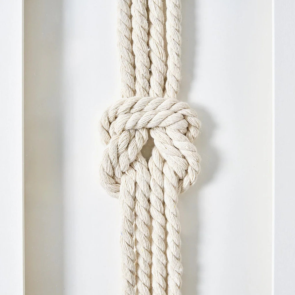 American Art Decor Naut Shore Framed Nautical Knots Wall Decor in Natural 3-piece set