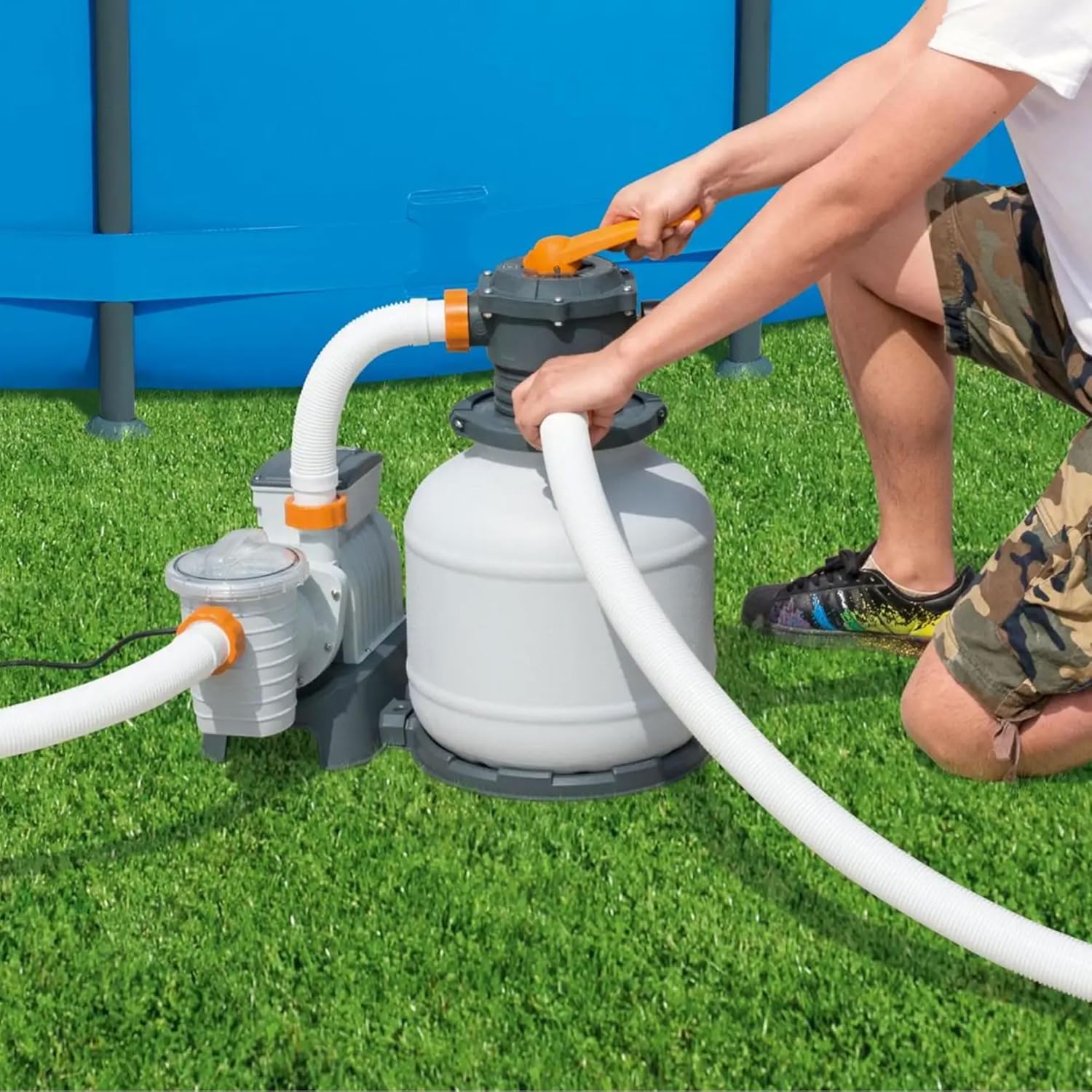 BESTWAY 2,200 Gallon Sand Filter Pump for Above Ground Pools