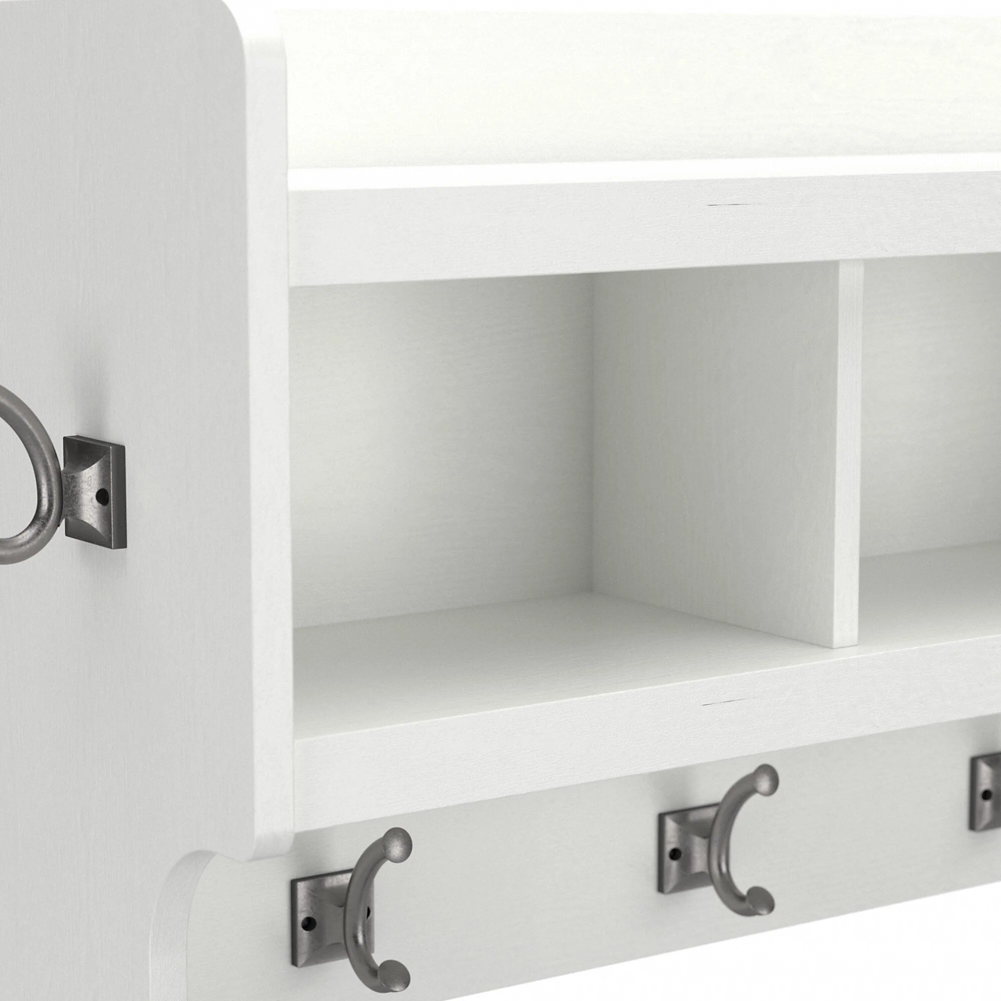 Woodland 40W Wall Mounted Coat Rack with Shelf by Bush Furniture